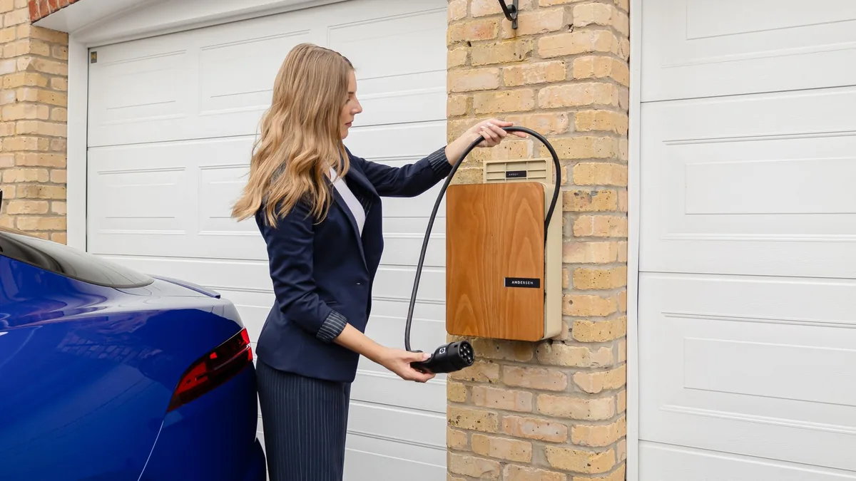 Electric car charging from a home EV charger in Durham, NC
